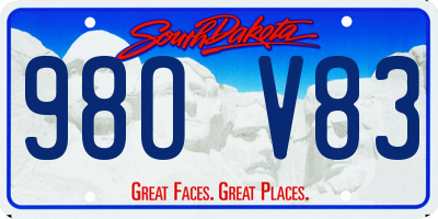 SD license plate 98OV83