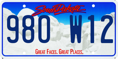 SD license plate 98OW12