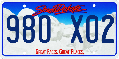SD license plate 98OX02