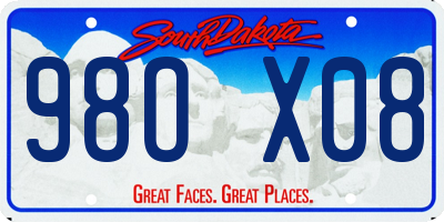 SD license plate 98OX08