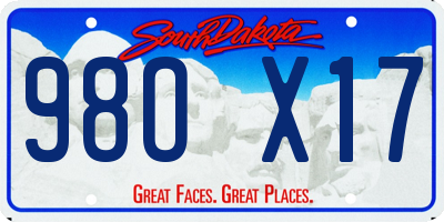 SD license plate 98OX17