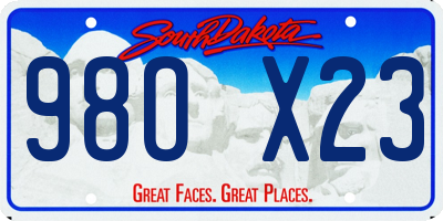 SD license plate 98OX23