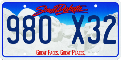 SD license plate 98OX32