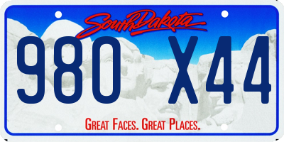SD license plate 98OX44