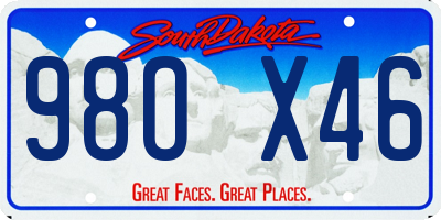 SD license plate 98OX46
