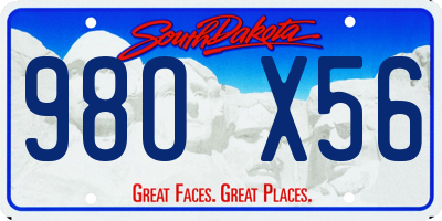 SD license plate 98OX56