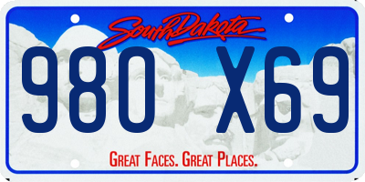 SD license plate 98OX69