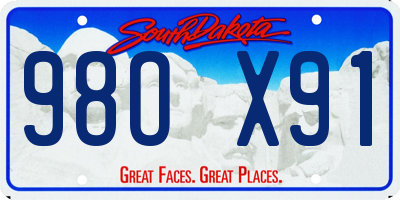 SD license plate 98OX91