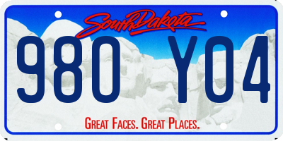 SD license plate 98OY04