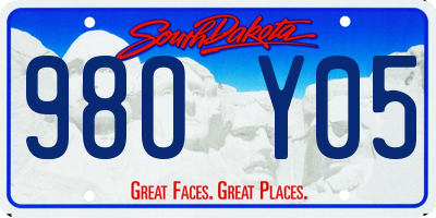 SD license plate 98OY05