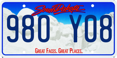 SD license plate 98OY08