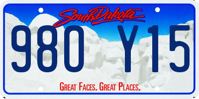 SD license plate 98OY15