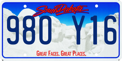 SD license plate 98OY16