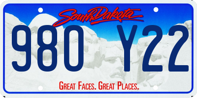SD license plate 98OY22