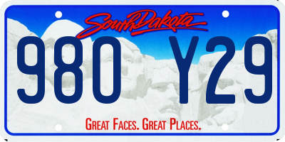 SD license plate 98OY29