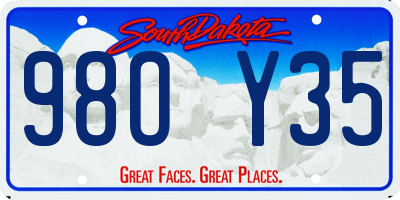SD license plate 98OY35
