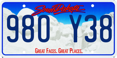 SD license plate 98OY38