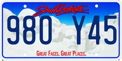 SD license plate 98OY45