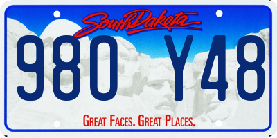 SD license plate 98OY48