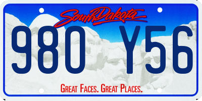 SD license plate 98OY56