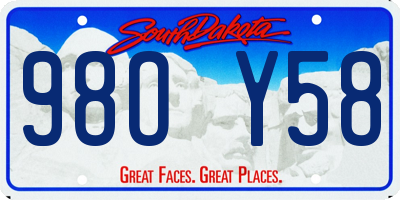 SD license plate 98OY58