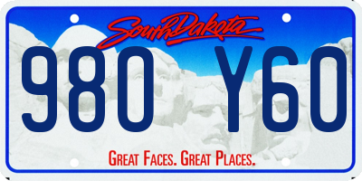 SD license plate 98OY60