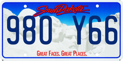 SD license plate 98OY66