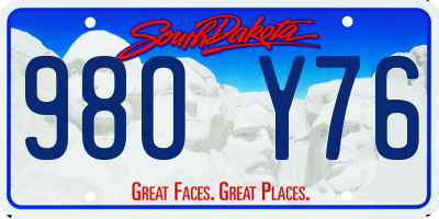 SD license plate 98OY76