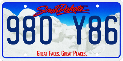 SD license plate 98OY86