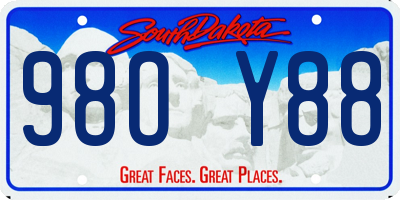 SD license plate 98OY88