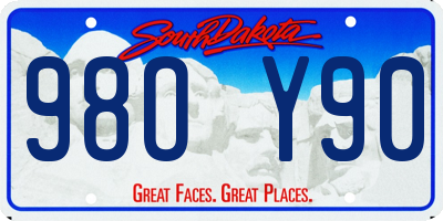 SD license plate 98OY90