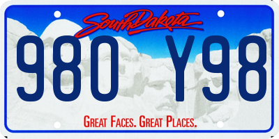SD license plate 98OY98