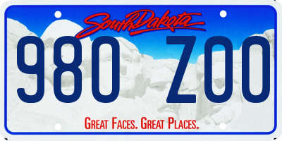 SD license plate 98OZ00