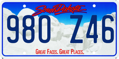 SD license plate 98OZ46
