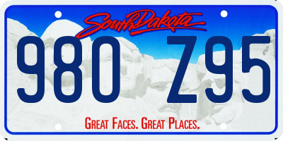 SD license plate 98OZ95
