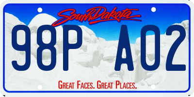 SD license plate 98PA02