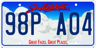 SD license plate 98PA04