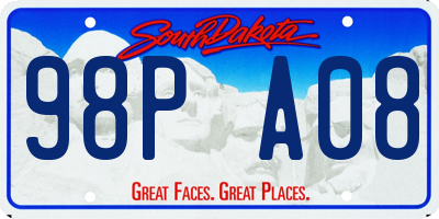 SD license plate 98PA08