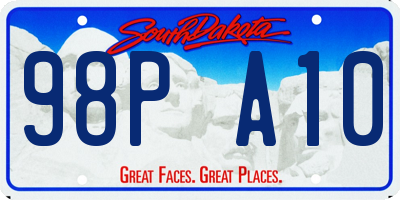 SD license plate 98PA10