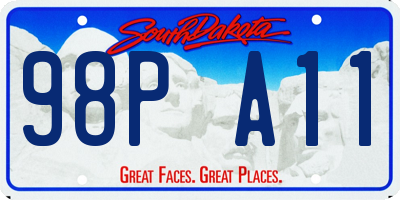 SD license plate 98PA11
