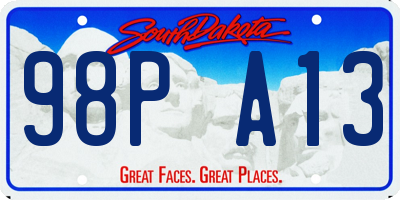 SD license plate 98PA13