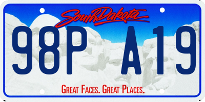 SD license plate 98PA19
