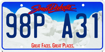 SD license plate 98PA31