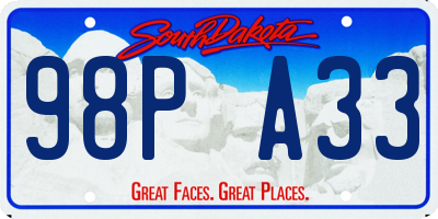 SD license plate 98PA33