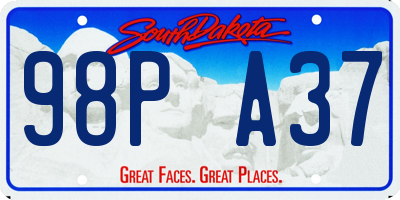 SD license plate 98PA37