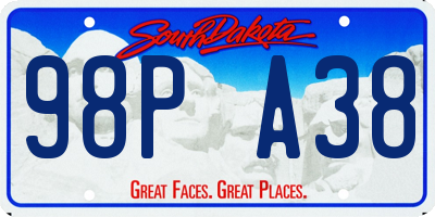 SD license plate 98PA38