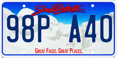 SD license plate 98PA40
