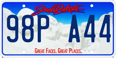 SD license plate 98PA44