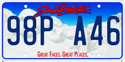 SD license plate 98PA46