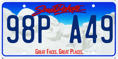 SD license plate 98PA49